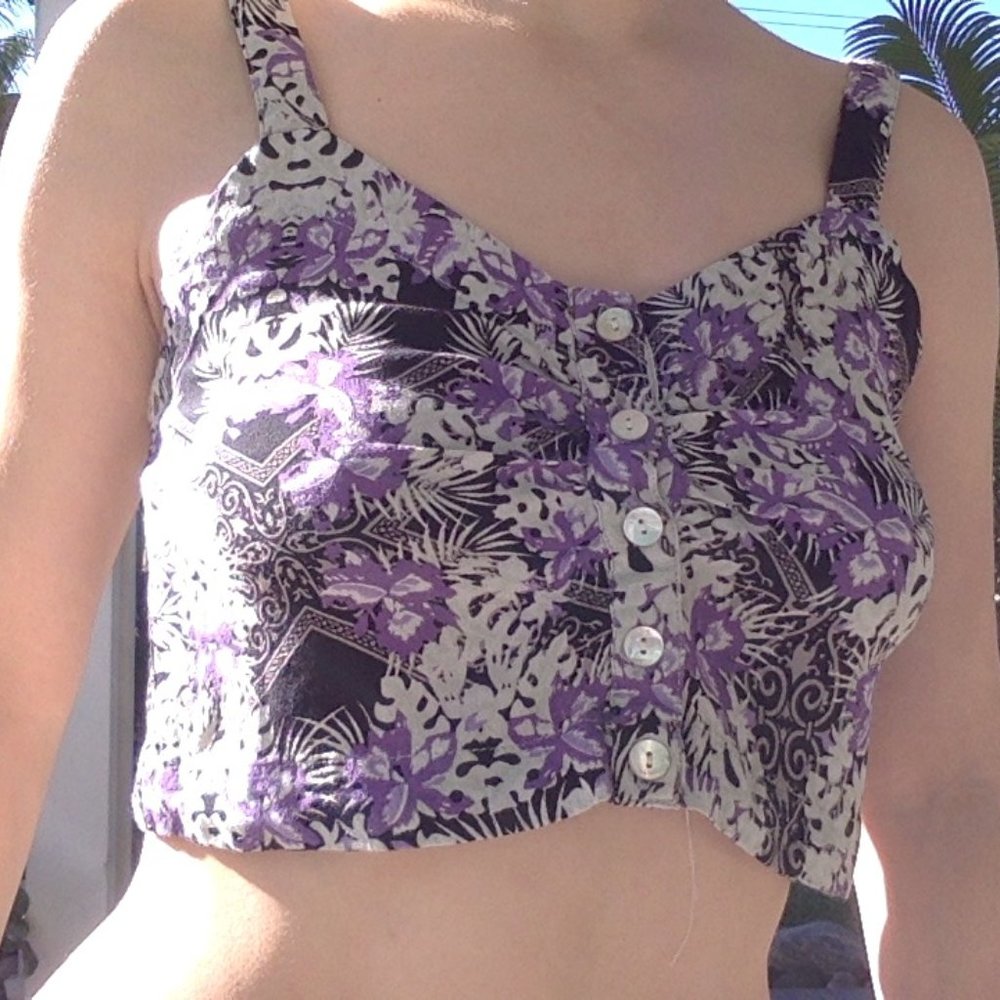 Cotton On Hawaiian printed crop top